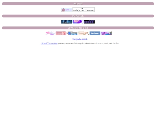 links screenshot