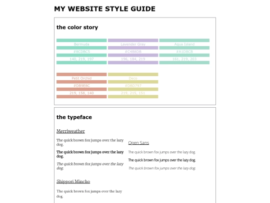 styleguide screenshot