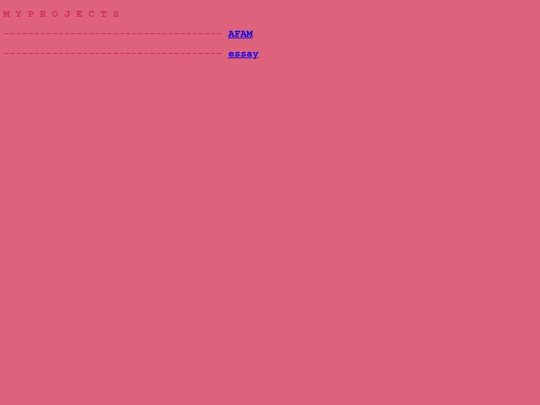 Projects screenshot