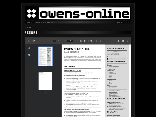 resume screenshot