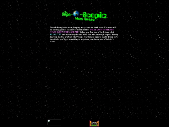 Nickelodeon (1999/Nickel-O-Zone/Nickelozone Games/mazecraze/Nickelodeon! screenshot