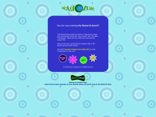 Nickelodeon (1999/Nickel-O-Zone/nickelozone screenshot