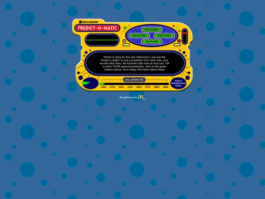 Nickelodeon (1999/Nickellennium/Predict-O-Matic/Untitled Document screenshot