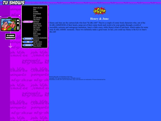 Nickelodeon (1999/TV Shows/KABLAM!/Characters/Nickelodeon! TV Shows screenshot