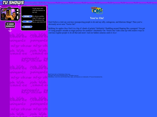 Nickelodeon (1999/TV Shows/You're On!/Nickelodeon! TV Shows screenshot