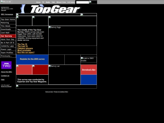 topgear/survey screenshot