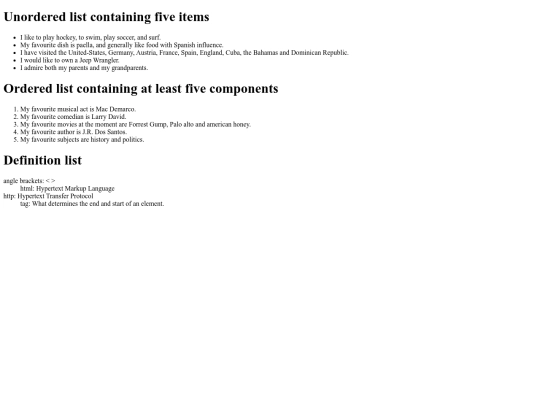 Web Pages/List_lab1 screenshot