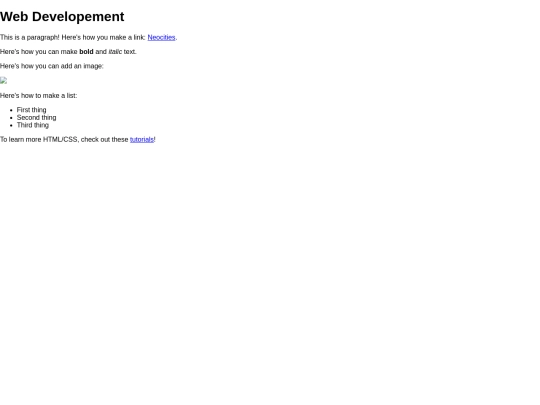 webdevelopement screenshot