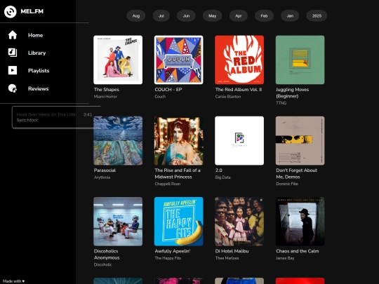 mel_fm/library screenshot
