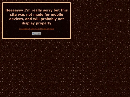 mobilewarning screenshot