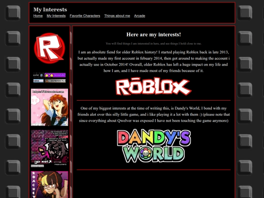 subsites/interests screenshot