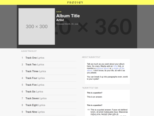 TEMPLATES/prodigyalbum screenshot