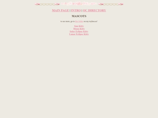 main pages/oc directory/Mascots screenshot