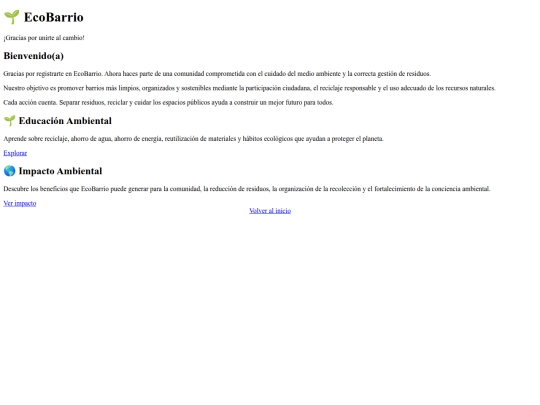 bienvenida screenshot