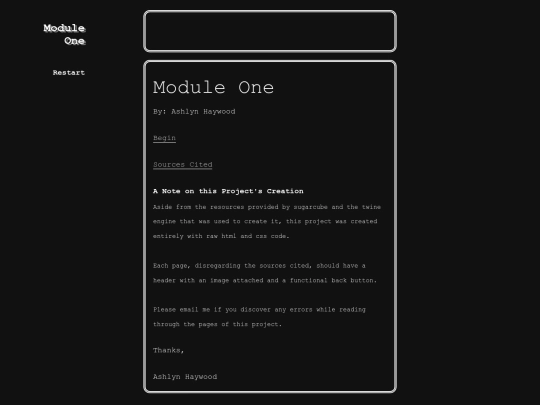 Module One screenshot