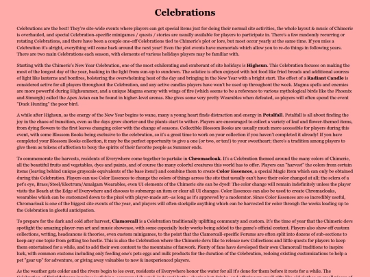 Celebrations screenshot