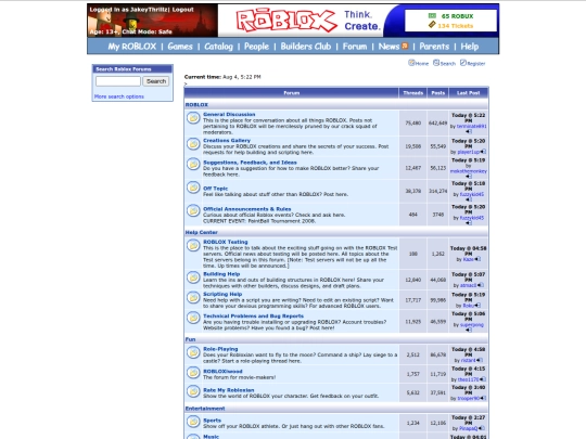 Aug 4th main Forum view screenshot