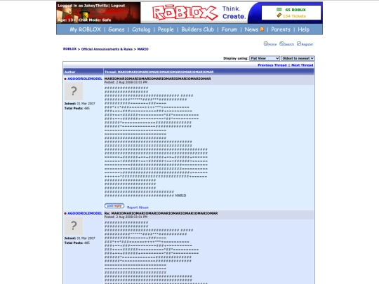 SillyAttemptsAtPortingPages/Thread14/Page1 screenshot