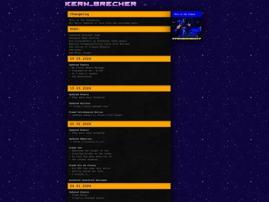 changelog screenshot
