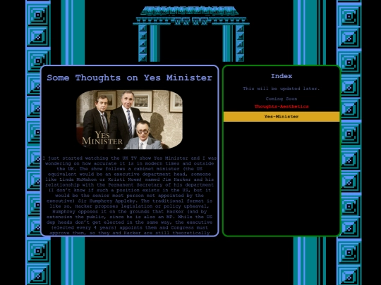 random-thoughts/Yes-Minister-Impressions screenshot