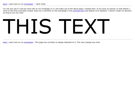 about/me screenshot