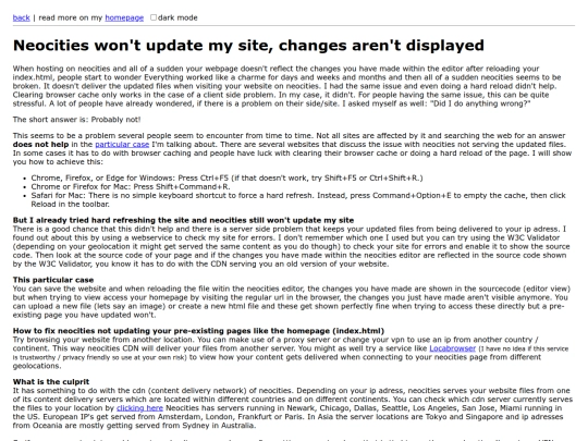 articles/neocities/neocities-wont-update-my-site-FAQ screenshot