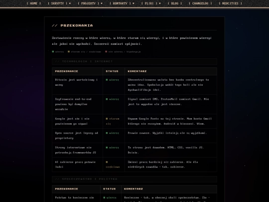 przekonania screenshot