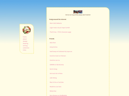links screenshot