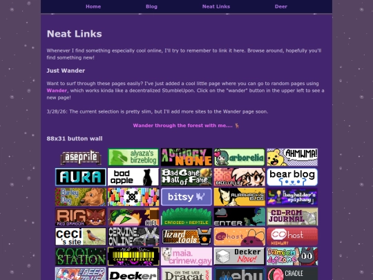 links screenshot