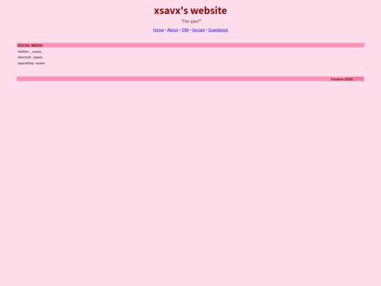 socials screenshot