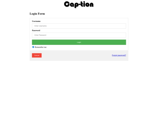 login screenshot