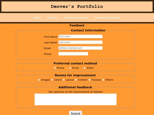 feedback screenshot