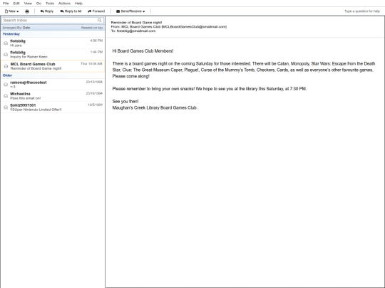 inbox screenshot
