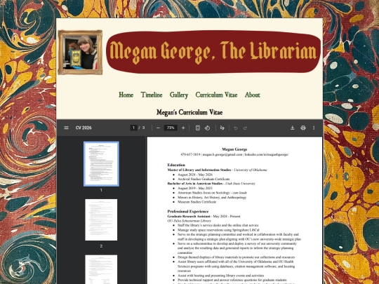 CurriculumVitae screenshot