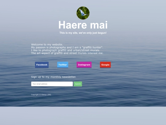 splash-page screenshot