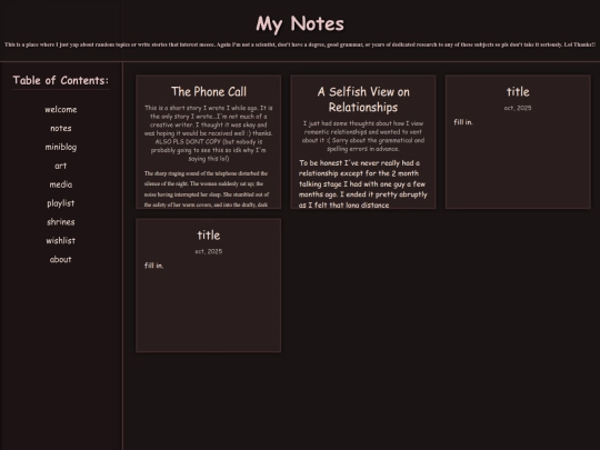 notes screenshot