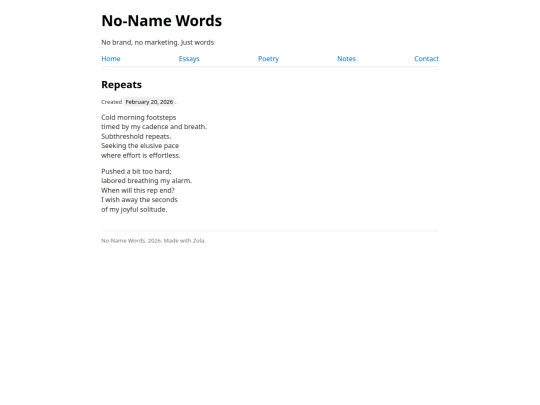 poetry/repeats screenshot