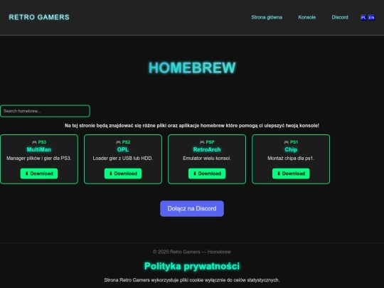 Homebrew screenshot