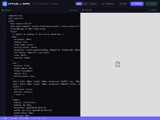 HTML2APK screenshot