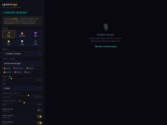 lyricforge-free screenshot