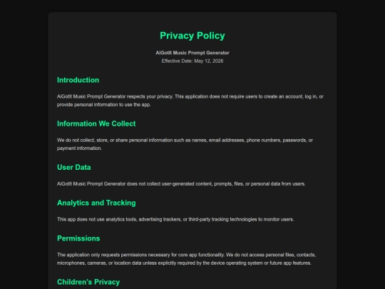 privacy_policy_aigotit_music_prompt_gene screenshot