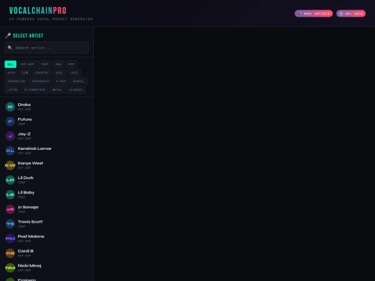 vocal-preset-generator screenshot