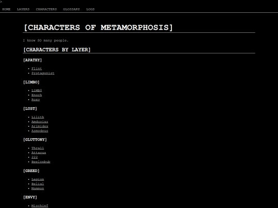 L1MLOGS/CHARACTERS screenshot