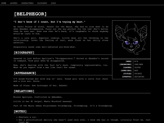 L1MLOGS/CHARACTERS/BELPHEGOR screenshot