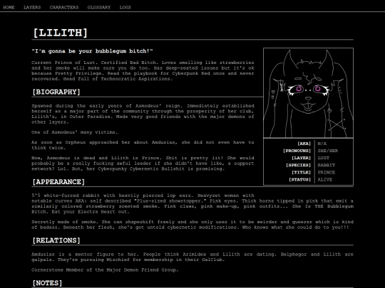 L1MLOGS/CHARACTERS/LILITH screenshot