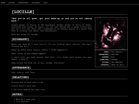 L1MLOGS/CHARACTERS/LUCILLE screenshot