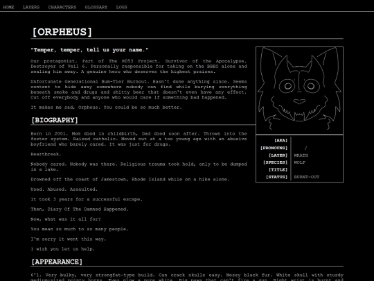 L1MLOGS/CHARACTERS/ORPHEUS screenshot