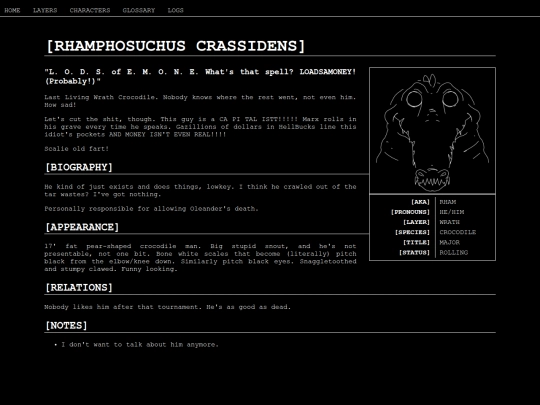 L1MLOGS/CHARACTERS/RHAMPHOSUCHUS screenshot