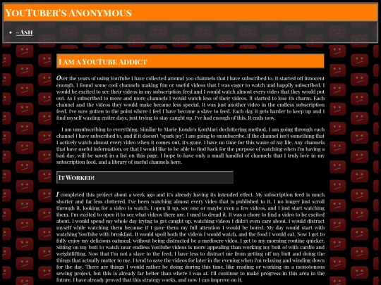 Personal/YouTubersAnonymous screenshot
