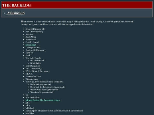 Videogames/GameBacklog screenshot